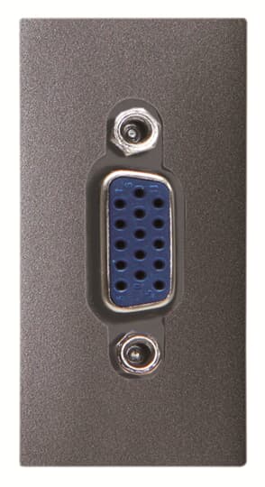 VDI outlet 1 gang Anthracite Polished - Millenium