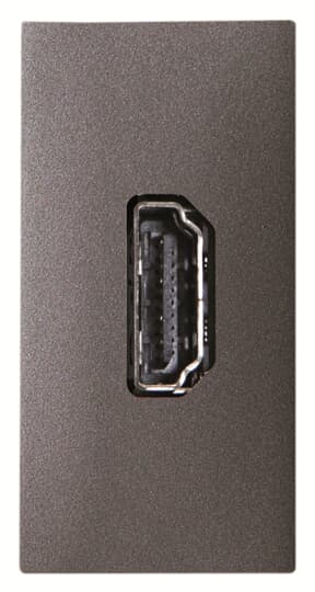 VDI outlet 1 gang Anthracite Polished - Millenium