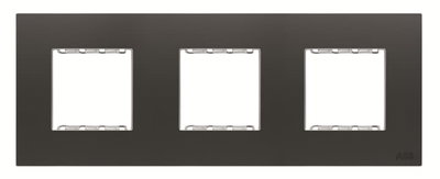 Frame 3-gang Silk Black - Millenium