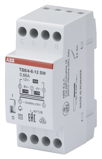 TS 8/4-8-12SW Non-inherently short-circuit proof bell transformer