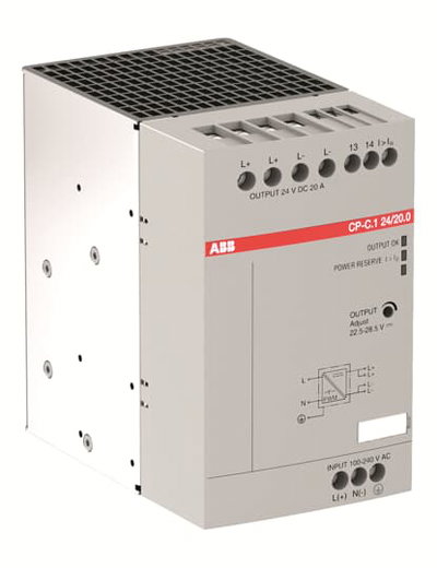 CP-C.1 24/20.0-L Power supply In:100-240VAC/90-300VDC Out:DC 24V/20A