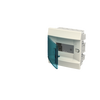 Consumer unit  MISTRAL41F, Flush mounting, 6 modules, 1 row(s), IP41,  Door: Single, Plastic, Transparent, Dimensions: 202 mm x 192 mm x 104 mm