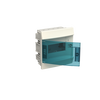 Consumer unit  MISTRAL41F, Flush mounting, 6 modules, 1 row(s), IP41,  Door: Single, Plastic, Transparent, Dimensions: 202 mm x 192 mm x 104 mm