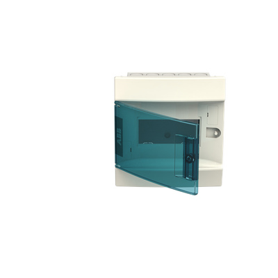 Consumer unit  MISTRAL41F, Flush mounting, 6 modules, 1 row(s), IP41,  Door: Single, Plastic, Transparent, Dimensions: 202 mm x 192 mm x 104 mm