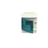 Consumer unit  MISTRAL41F, Flush mounting, 4 modules, 1 row(s), IP41,  Door: Single, Plastic, Transparent, Dimensions: 202 mm x 152 mm x 104 mm