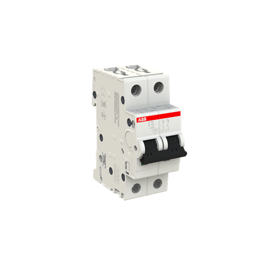 Miniature Circuit Breaker - S200 - 2P - 10 A - C - (AC) 6 kA