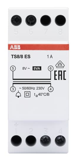 TS 8/8 ES Non-inherently short-circuit proof bell transformer