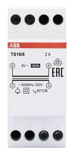 TS16/8 Non-inherently short-circuit proof bell transformer