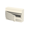 Consumer unit  MISTRAL41W, Surface mounting, 18 modules, 1 row(s), IP41,  Door: Single, Plastic, Opaque, Dimensions: 262 mm x 387 mm x 119 mm