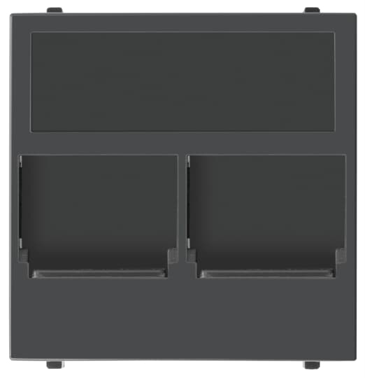 Cover plate Data connection Anthracite Polished - Millenium