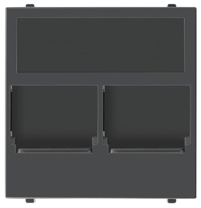 Cover plate Data connection Anthracite Polished - Millenium