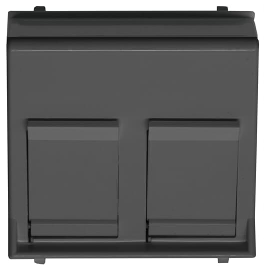 Cover plate Data connection Anthracite Polished - Millenium