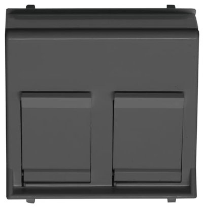 Cover plate Data connection Anthracite Polished - Millenium