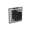 Socket outlet Universal Black Glass - Millenium