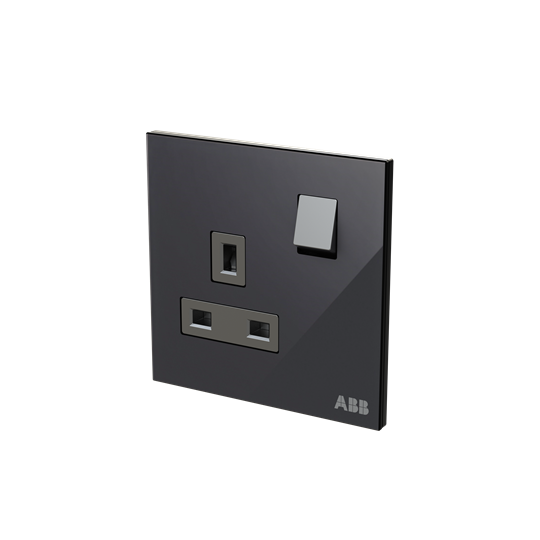 Socket outlet BS Black Glass - Millenium – Görsel 3 / 3