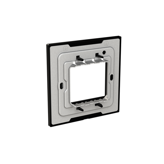 Frame 1-gang(s) Black Glass - Millenium – Görsel 2 / 3