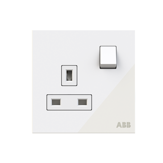 Socket outlet BS White Glass - Millenium