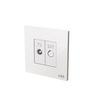 TV/SAT outlet White Glass - Millenium