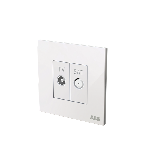 TV/SAT outlet White Glass - Millenium – Görsel 3 / 3