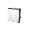 Blind control switch Alternating-/alternating switch White Glass - Millenium