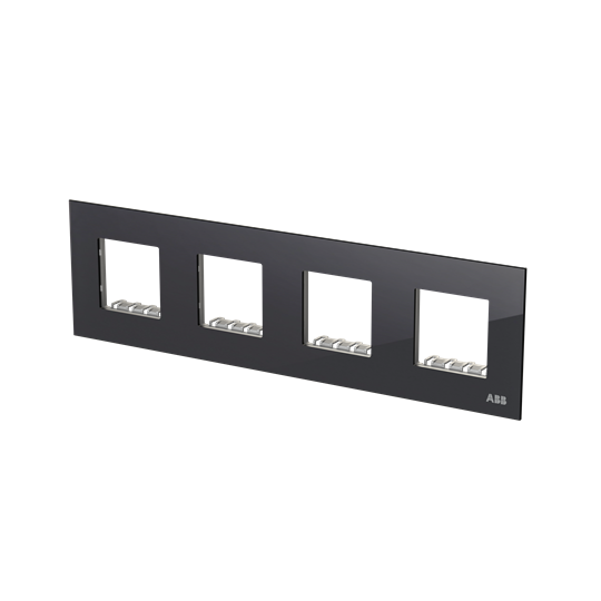 Frame 4-gang(s) Black Glass - Millenium – Görsel 3 / 3