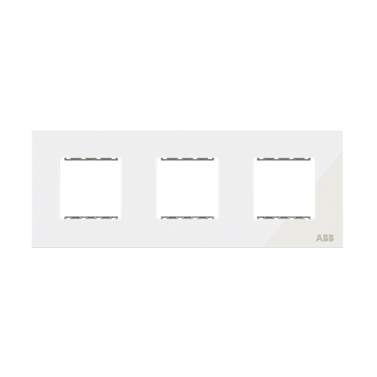 Frame 3-gang(s) White Glass - Millenium