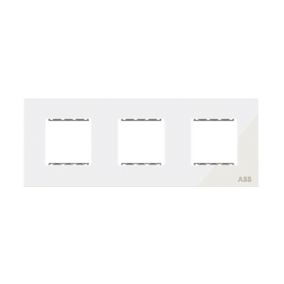 Frame 3-gang(s) White Glass - Millenium