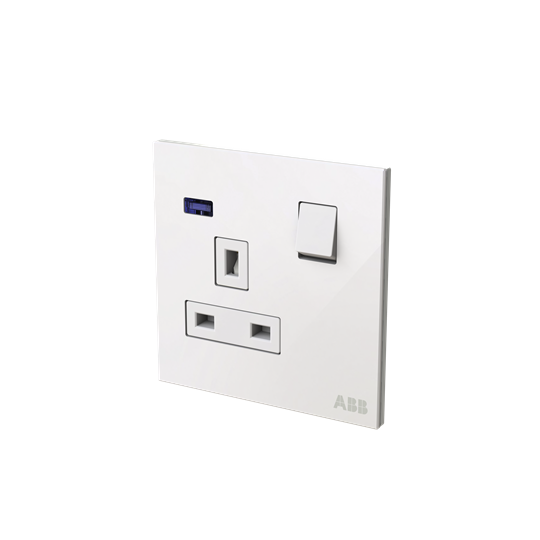 Socket outlet BS White Glass - Millenium – Görsel 3 / 3