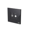 TV/SAT outlet Black Glass - Millenium