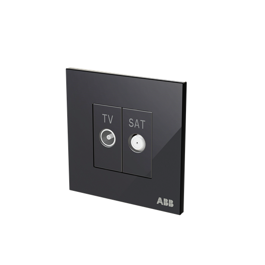 TV/SAT outlet Black Glass - Millenium – Görsel 3 / 3
