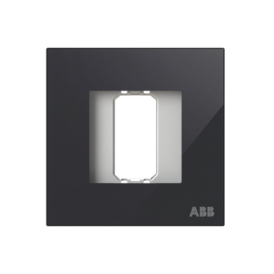Frame 1-gang(s) Black Glass - Millenium