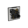 Socket outlet Round 15A Black Glass - Millenium