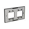 Frame 2-gang(s) Black Glass - Millenium