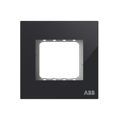Frame 1-gang(s) Black Glass - Millenium