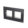 Frame 2-gang(s) Black Glass - Millenium