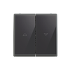 Blind control switch Alternating-/alternating switch Black Glass - Millenium