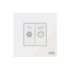 TV/SAT outlet White Glass - Millenium