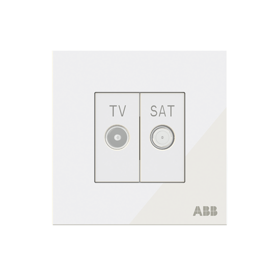 TV/SAT outlet White Glass - Millenium