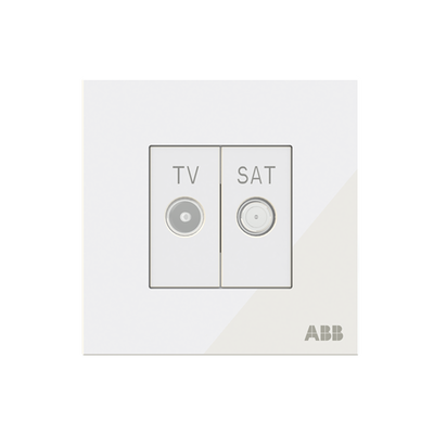 TV/SAT outlet White Glass - Millenium