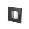 Frame 1-gang(s) Black Glass - Millenium