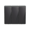 Push-button Black Glass - Millenium