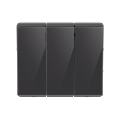 Push-button Black Glass - Millenium