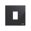 Frame 1-gang(s) Black Glass - Millenium