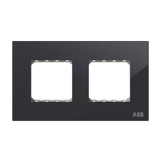 Frame 2-gang(s) Black Glass - Millenium