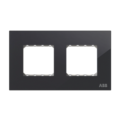 Frame 2-gang(s) Black Glass - Millenium