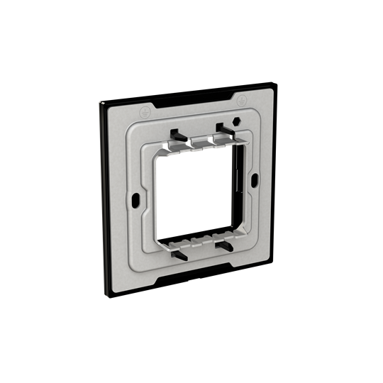 Frame 1-gang(s) Black Glass - Millenium – Görsel 2 / 3
