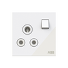 Socket outlet Round 15A White Glass - Millenium