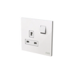Socket outlet BS White Glass - Millenium