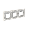 Frame 3-gang(s) White Glass - Millenium