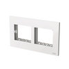 Frame 2-gang(s) White Glass - Millenium